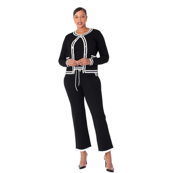 Kayla Knits Pants - 0868.  Kayla Sports Three Piece Knit Set